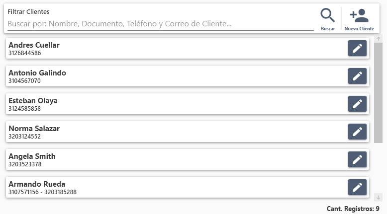 SportService - Gestión de Clientes