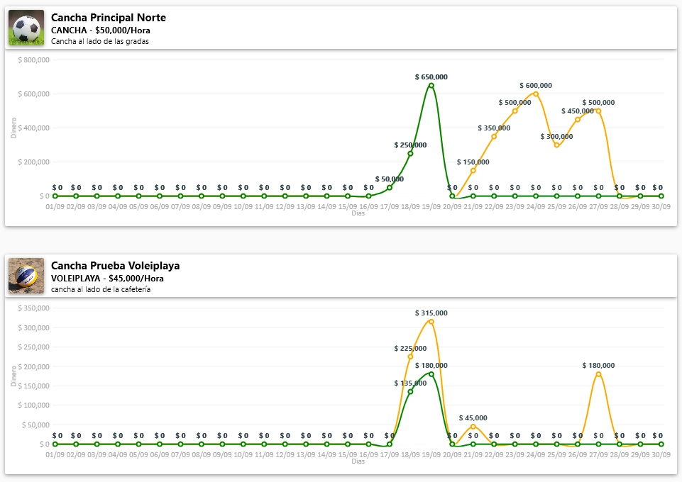 SportService - Estadísticas