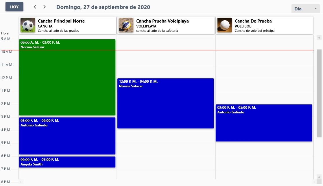 SportService - Day Scheduler