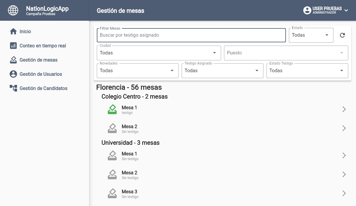 NationLogic - Gestión de puestos de votación